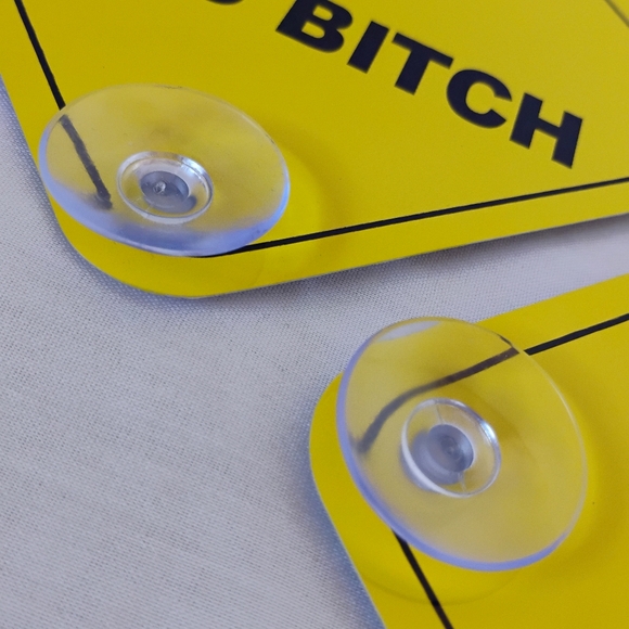 2PCS "BABY UP IN THIS B" Baby On Board Metal Driving Safety Warning Car Signs - Picture 4 of 14